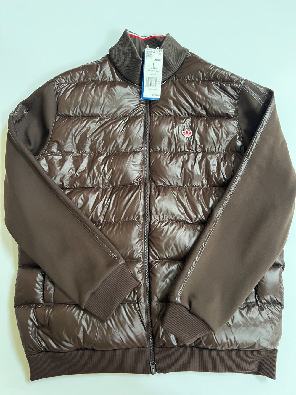 Adidas Originals Down Jacket Dark Brown Men's Size L JN9727 New